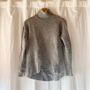 Madewell Grey Wafflestitch Turtleneck Sweater